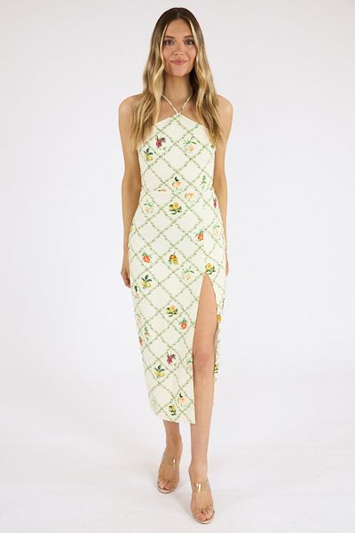 Abby Midi Dress Almond