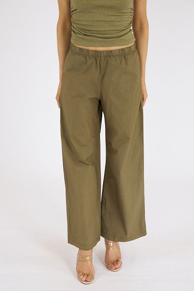 Elastic Wide Leg Pant