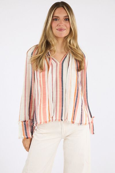 Zinnia Top Ivory Multi