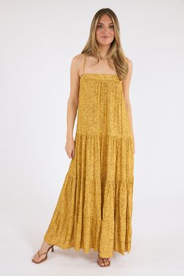 Square Neck Tiered Dress