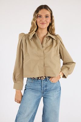 Everly Shirred Crop Jacket
