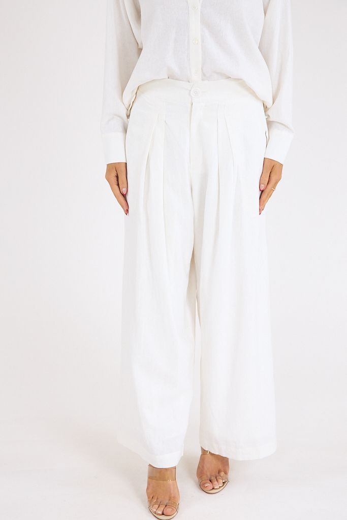 Linen Irene Pants White