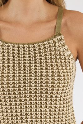 Quincy Crochet Knit Sleeveless Top