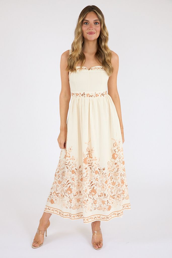 Floral Detail Midi Dress