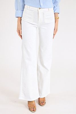 ​Kimberly Patch Pocket Flare in Soft White