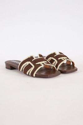 Holly Flat Sandal Dark Brown