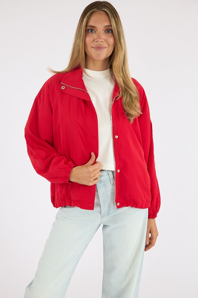Gabrielle Lightweight Funnel Neck Jacket