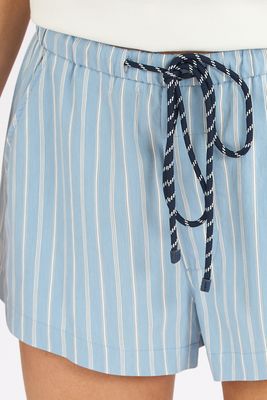 Este Drawstring Short in Capri Stripe