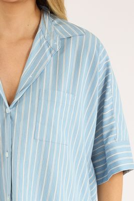 Claire Origami Shirt in Capri Stripe