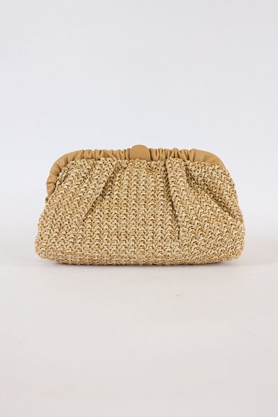 Amalia Pleated Woven Clutch