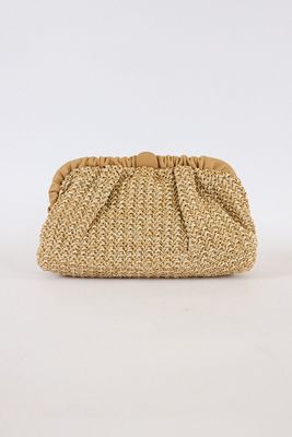 Amalia Pleated Woven Clutch