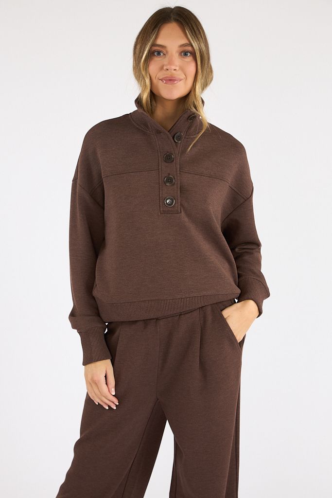 Bronya Button Placket Sweat, Varley