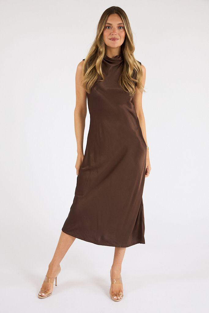 Astra Bias Mock Neck Dress, Michael Stars