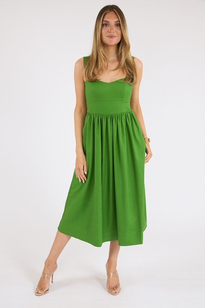 Aspen Linen Midi Dress
