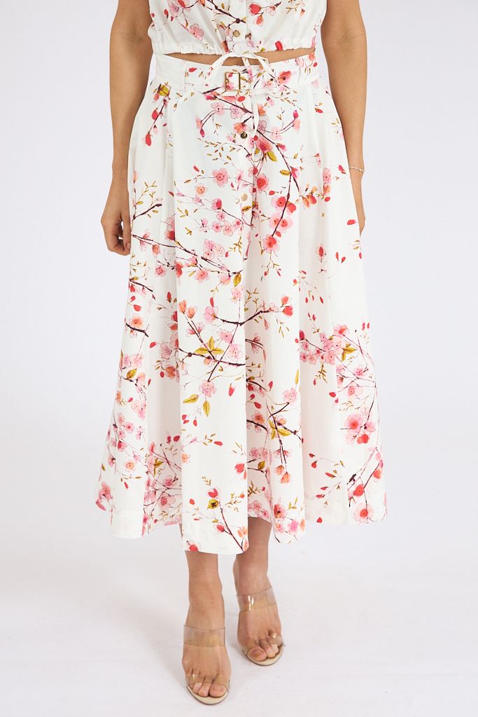Lola Print Midi Skirt