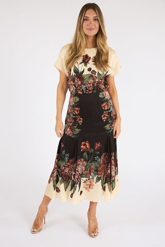 Winter Floral Cream Maxi, Farm Rio, e.Allen