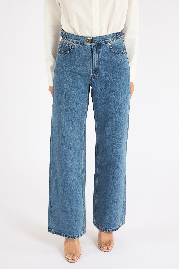 Buckle Jean in Classic Blue, Still Here, e.Allen