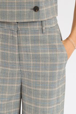 Matteo Plaid Wide Leg Trouser