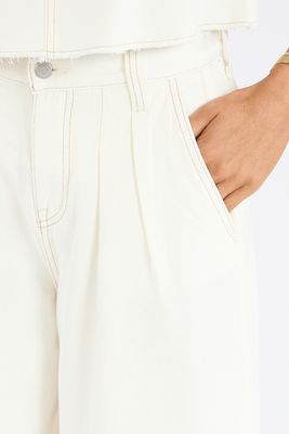 Delphine Pleated Off White