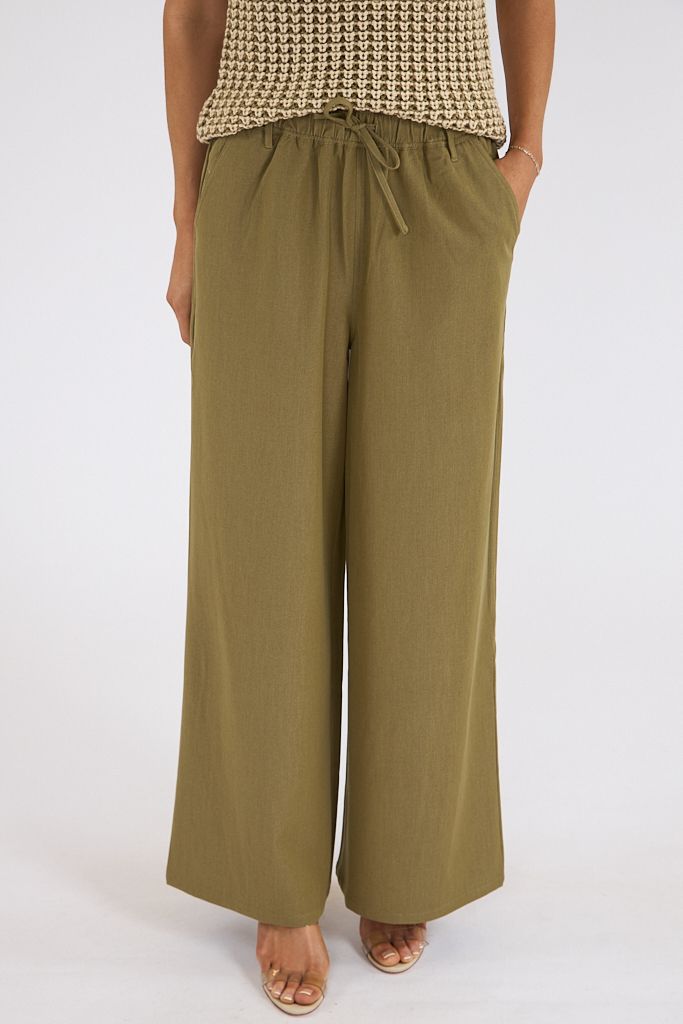 Paisley Wide Leg Pull On Pants