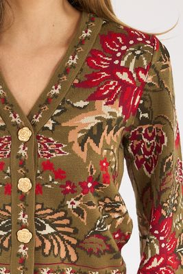 Ligia Floral Knit Cardigan