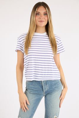 Everett Tee Stripe Ultraviolet