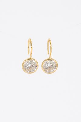 Bezel French Hook Earring