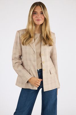 Tan Plaid Blazer