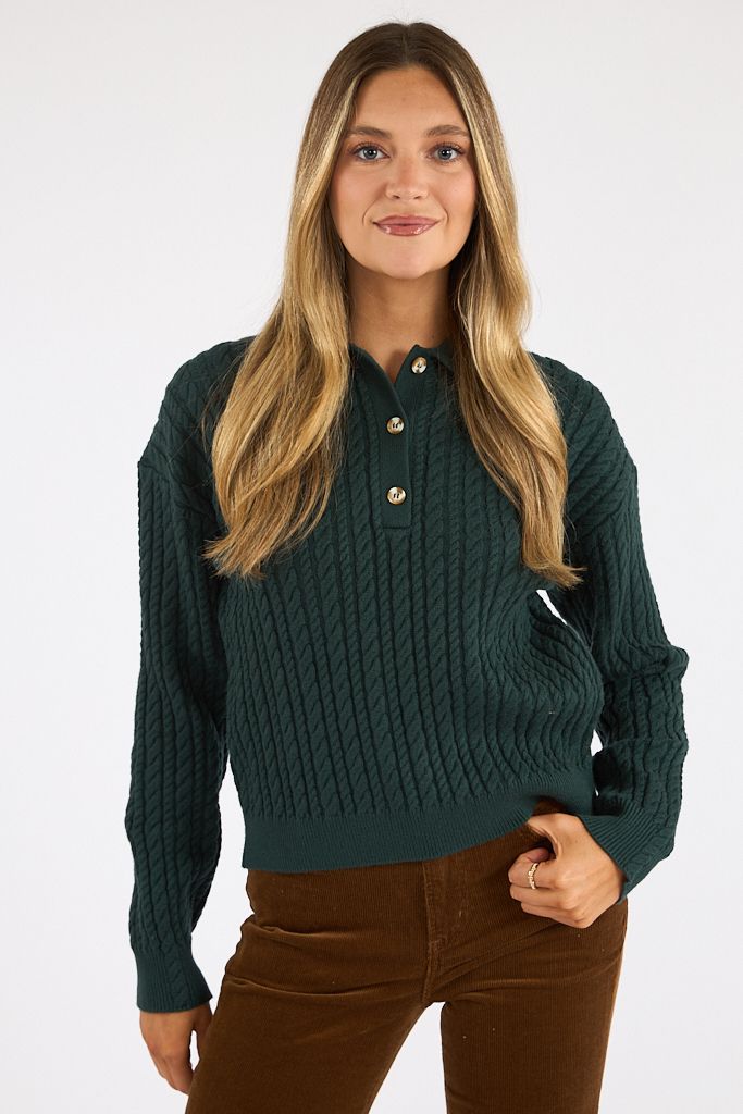Dottie Polo Knit Sweater, Varley