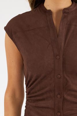 Maud Dress Faux Suede