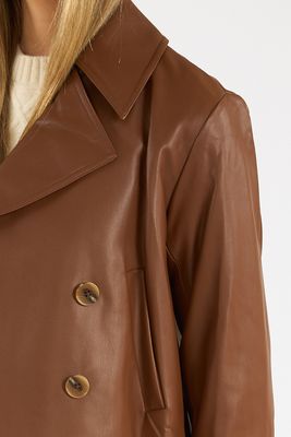 Porto Faux Leather Cropped Jacket