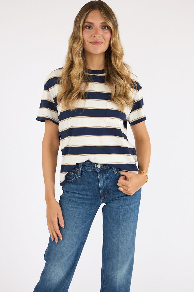 Paulina Tee Navy Crescent