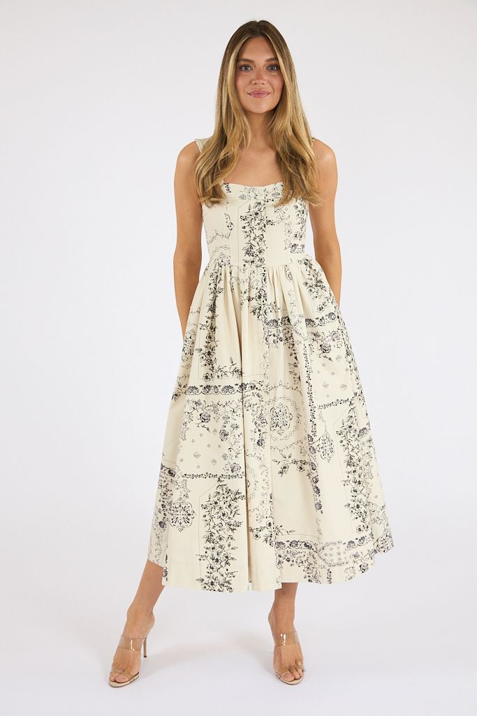 Floral Print Midi Dress