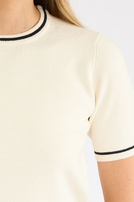 Babysoft Shortsleeve Rib Stripe Top