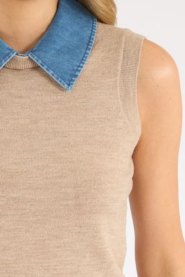 Babysoft Collared Knit Vest