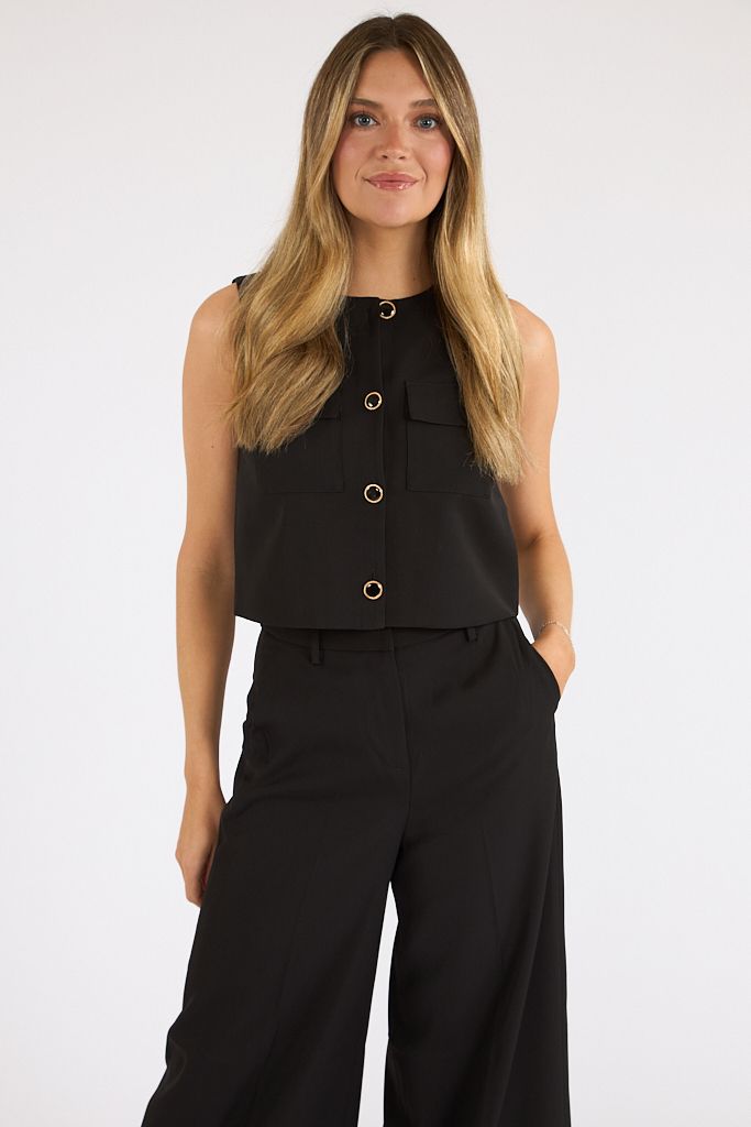 Harry Suiting Sleeveless Boxy Top, French Connection, e.Allen