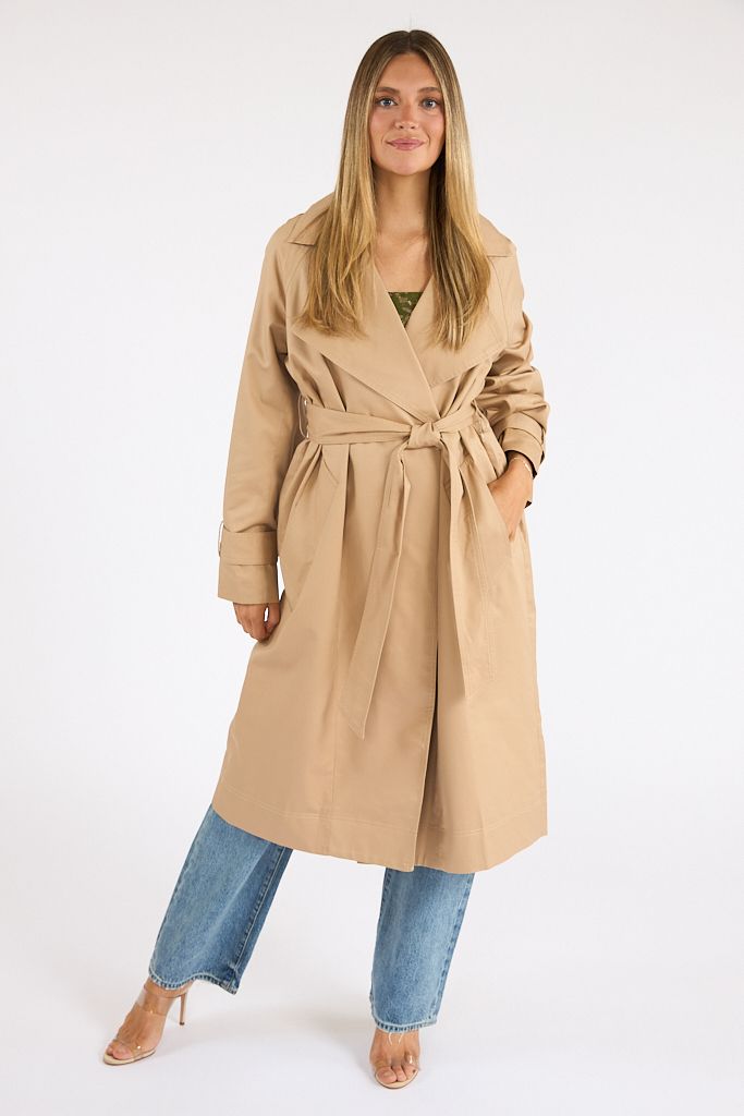 Relaxed Trench Twill Raglan Trench Coat, French Connection, e.Allen