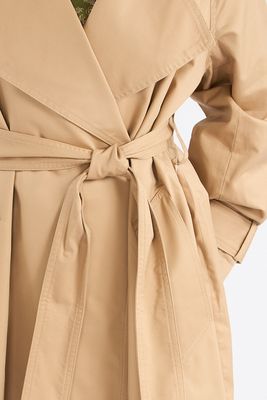 Relaxed Trench Twill Raglan Trench Coat