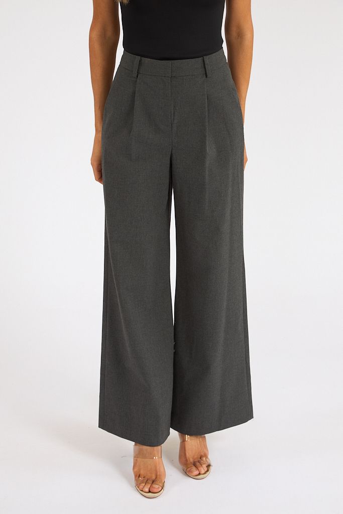 Tavi Crosshatch Suiting Wide Leg Trousers, French Connection