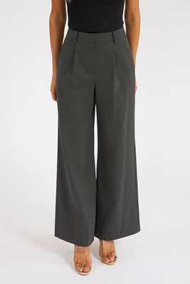 Tavi Crosshatch Suiting Wide Leg Trousers, French Connection