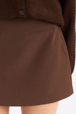 Azra Twill Welt Pocket Mini Skirt