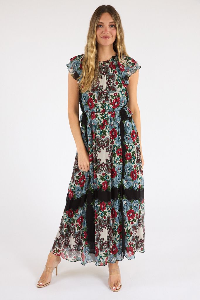 Lyra Ankle Dress Soir Print, Cleobella