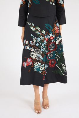 Della Midi Skirt Fleuron Print, Cleobella