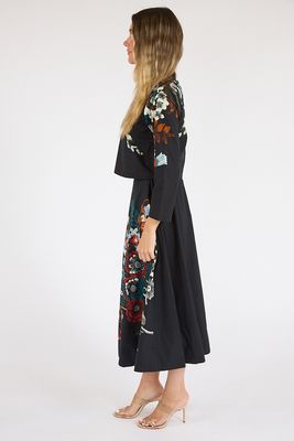 Della Midi Skirt Fleuron Print