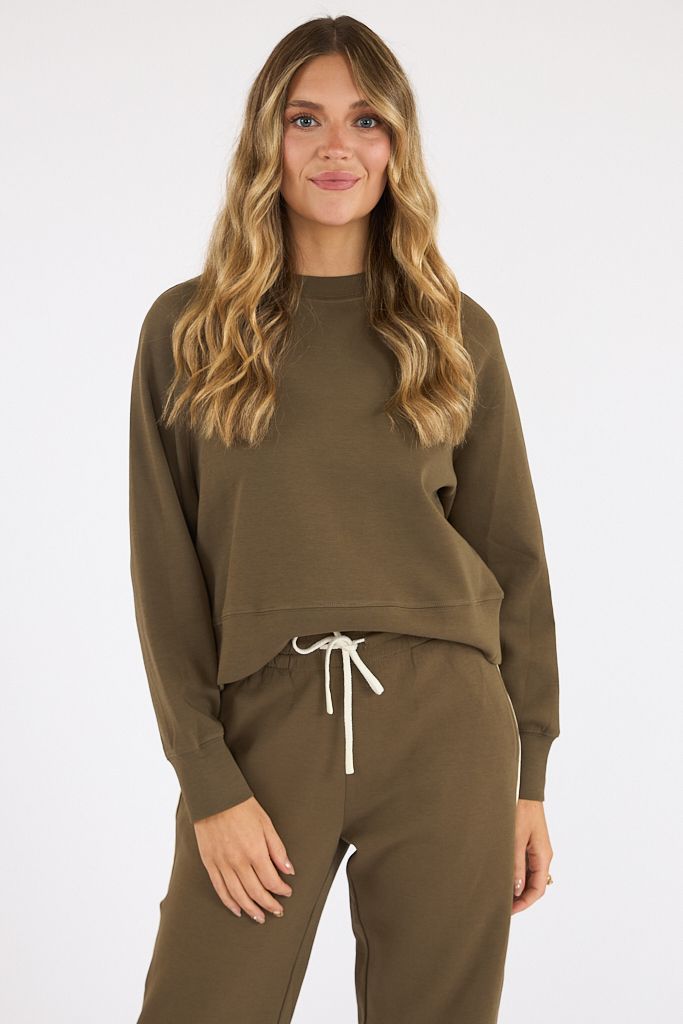 Nell Crew Neck Dark Olive