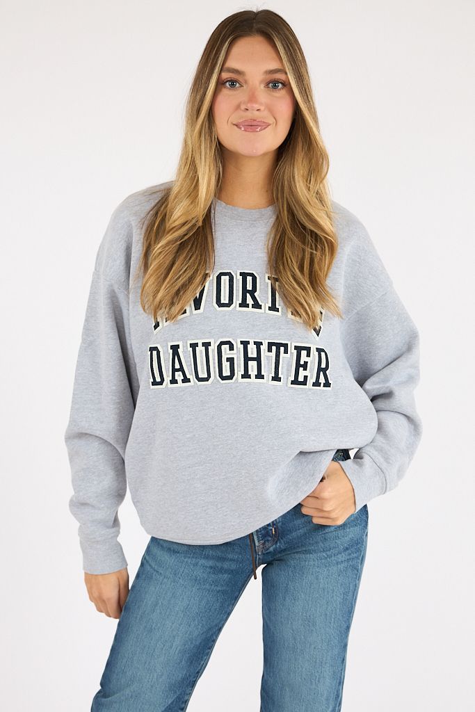 The Embroidery Collegiate Sweatshirt, Favorite Daughter, e.Allen