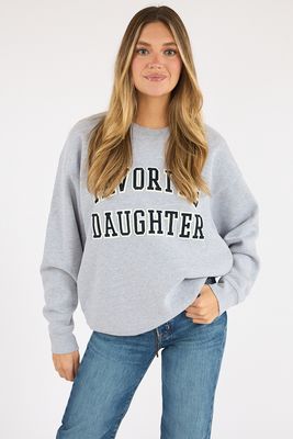 The Embroidery Collegiate Sweatshirt, Favorite Daughter, e.Allen