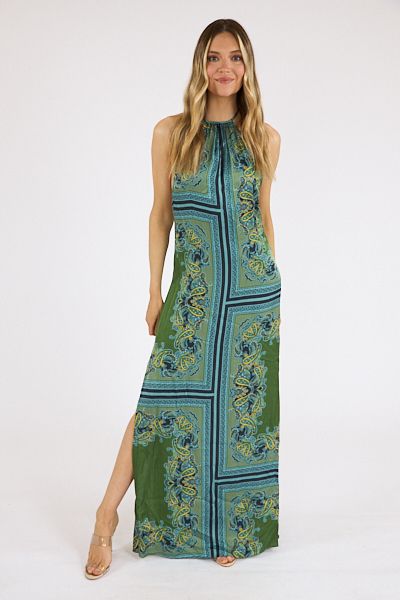 Samantha Dress Moss Green