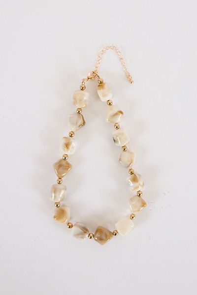 Evelyn Cream Beaded Necklace