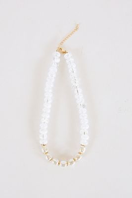 Brynlee Chunky Beaded Necklace White
